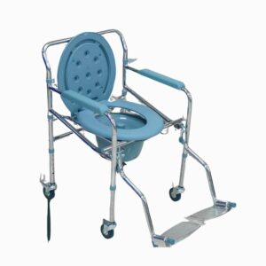 COMMODE CHAIR WITH WHEELS – WITH FOOTREST
