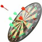 Cable World Indoor and Outdoor Magnetic Score Dartboard Kit with 6 Soft Darts (17 Inch, Multicolour)