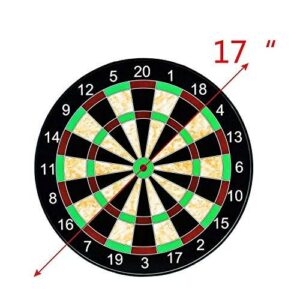 Cable World Indoor and Outdoor Magnetic Score Dartboard Kit with 6 Soft Darts (17 Inch, Multicolour)