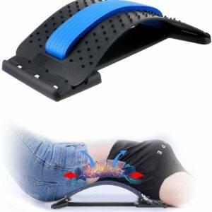 Meetzone Multi-Level Back Stretcher Posture Corrector Device for Back Pain Relief with Back Support Mate Magic Back Stretching Massage (Multicolour)