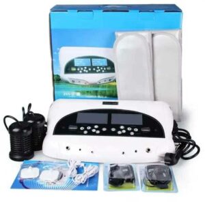 Professional Detox Foot Machine | Dual Ionic Foot Bath Detox Machine | Foot Bath Spa Cleanse Detoxification Machine with 2 Waist Belts/ 2 Arrays/10 Liner LCD Display Foot Bath...