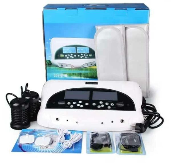 Professional Detox Foot Machine | Dual Ionic Foot Bath Detox Machine | Foot Bath Spa Cleanse Detoxification Machine with 2 Waist Belts/ 2 Arrays/10 Liner LCD Display Foot Bath...