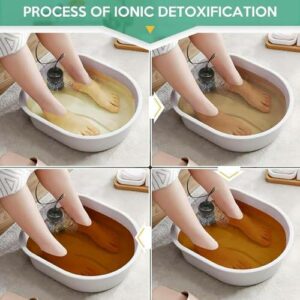 Professional Detox Foot Machine | Dual Ionic Foot Bath Detox Machine | Foot Bath Spa Cleanse Detoxification Machine with 2 Waist Belts/ 2 Arrays/10 Liner LCD Display Foot Bath...