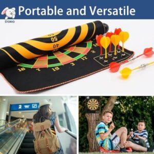 Storio Magnet Dart Board Game for Kids,Double Sided Magnet Dart Board with Darts, Size- 12 Inches