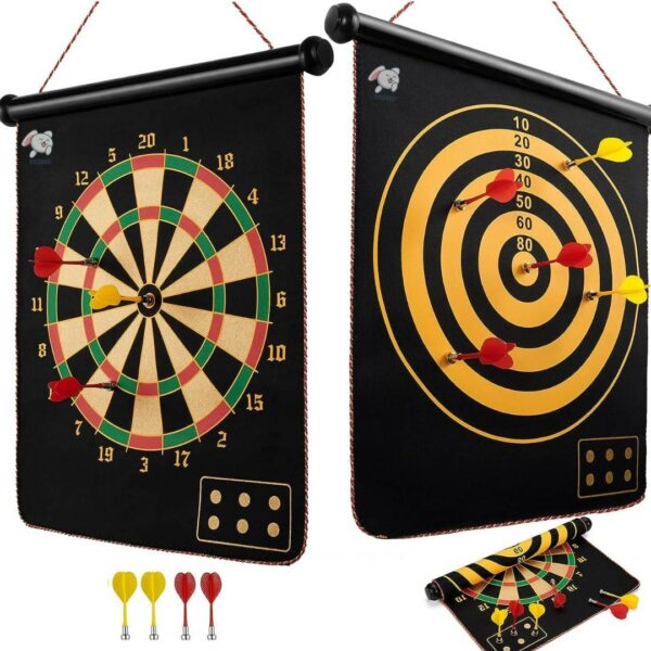 Storio Magnet Dart Board Game for Kids,Double Sided Magnet Dart Board with Darts, Size- 12 Inches